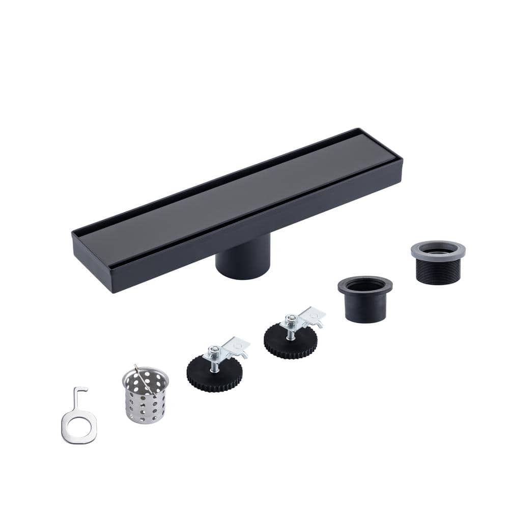 12 in. Linear Grid Shower Drain in Matte Black price history on PriceWatchPro