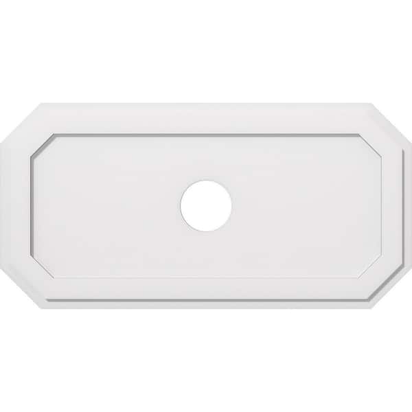 Ekena Millwork 40 in. W x 20 in. H x 5 in. ID x 1 in. P Emerald Architectural Grade PVC Contemporary Ceiling Medallion