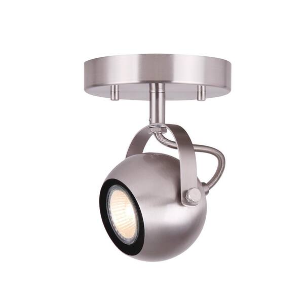 CANARM Murphy 0.4 Ft. 1-Light Brushed Nickel Halogen Or LED Track ...