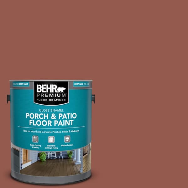 BEHR PREMIUM 1 gal. #AE-12 Oxide Red Gloss Enamel Interior/Exterior Porch and Patio Floor Paint