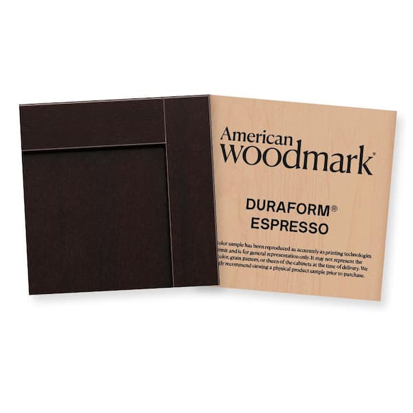 American Woodmark 3-3/4-in. W x 3-3/4-in. D Finish Chip Cabinet Color Sample in Duraform Espresso
