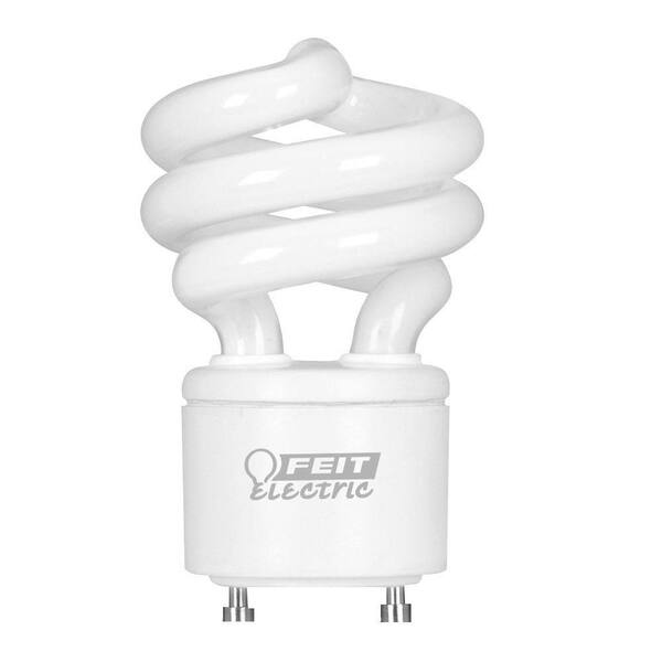 Feit Electric 60W Equivalent Bright White (3500K) Spiral GU24 CFL Light Bulb (12-Pack)