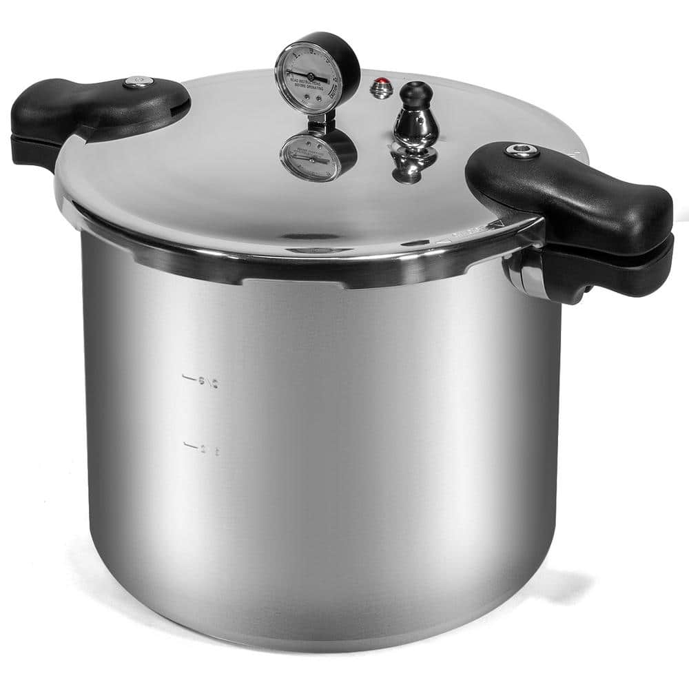 Barton 22 qt. Aluminum Stovetop Pressure Cooker with Built-in Pressure Dial Gauge