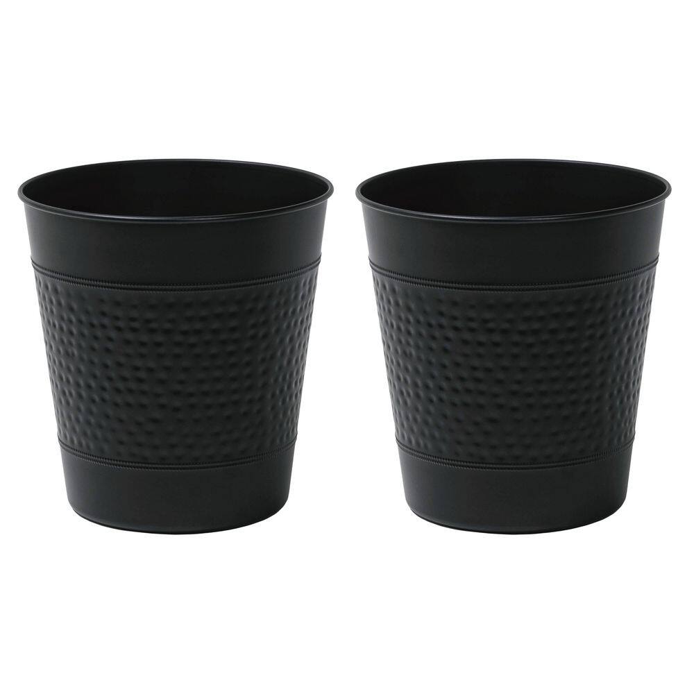 Riley Modern Classic Hammered Steel Accent 2 Gal. Waste Bin, Matte Black (Set of 2) price history on PriceWatchPro