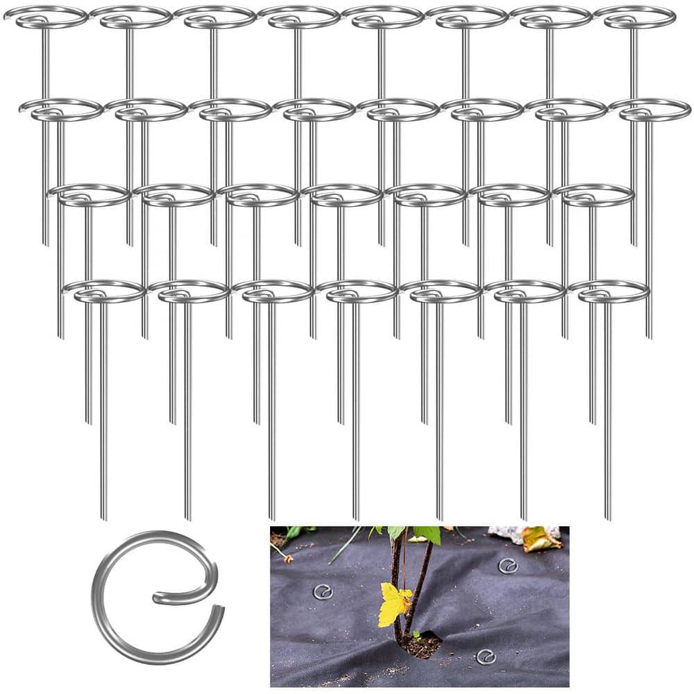 7 Gauge 6 in. Galvanized Thickened Landscape Circle Top Pins, Garden Stakes for Securing Lawn Weed Barrier (100-Pack) price history on PriceWatchPro