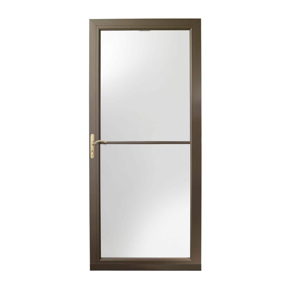 3000 Series 36 in. x 80 in. Terratone Left-Hand Retractable Aluminum Storm 