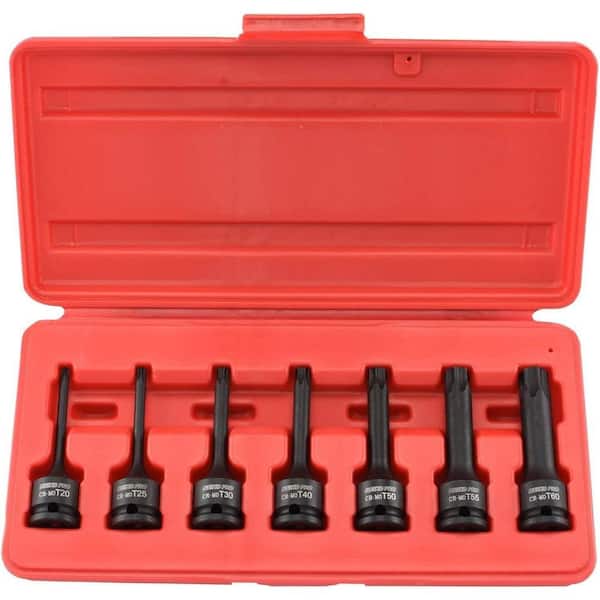 3/8 in. Drive Torx Star Impact Socket Set (7-Piece)