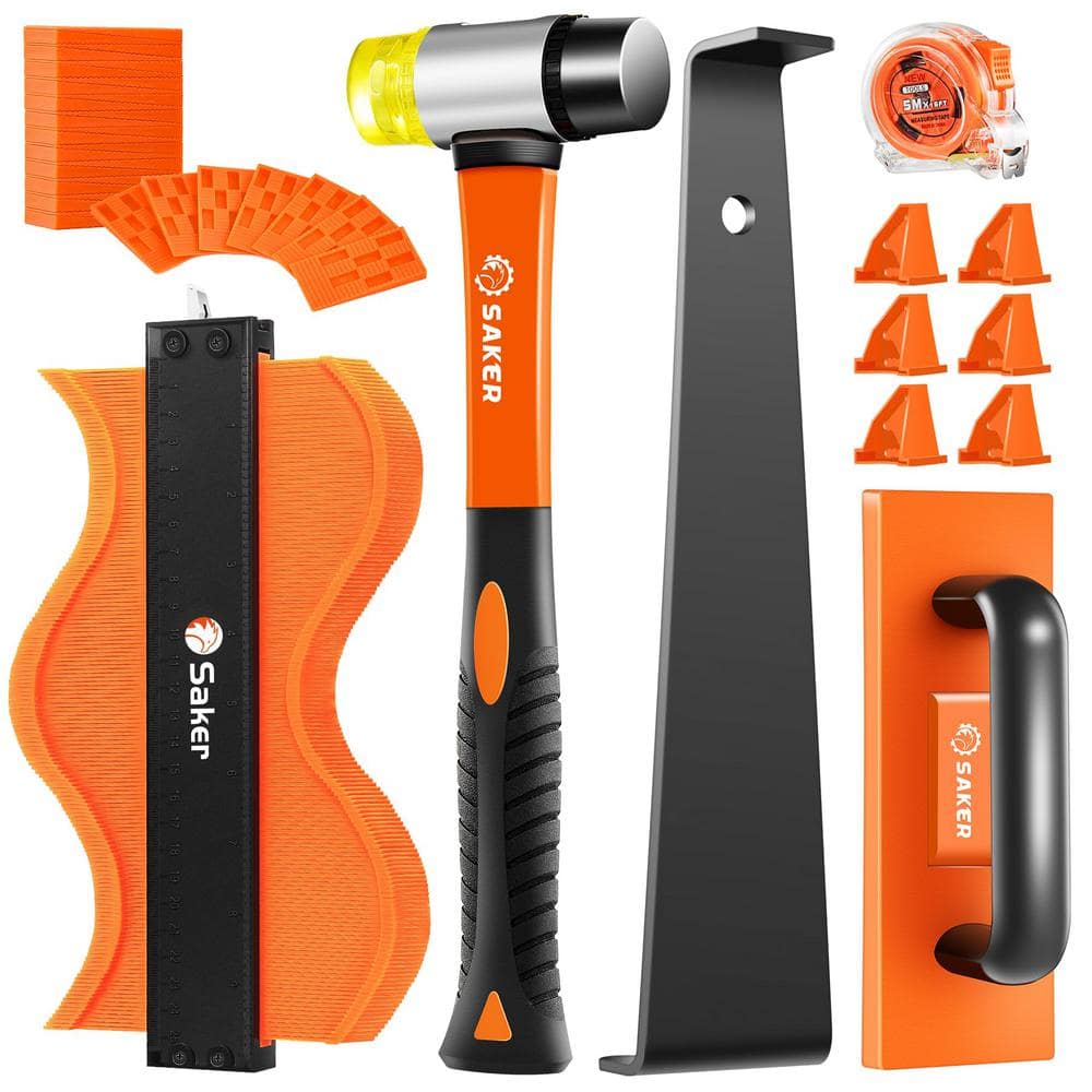 7-in-1 Vinyl Flooring Tools, Laminate Flooring Tools Tapping Block with Han