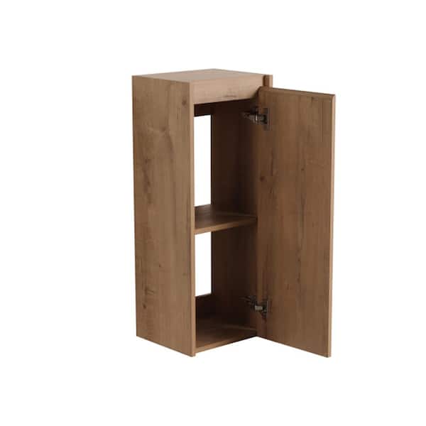Sarlai 11.81 in. W x 9.81 in. D x 29.5 in. H Bathroom Storage Wall Cabinet in Wood Grain