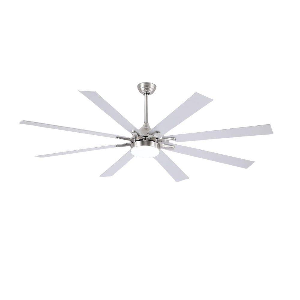 72 in. Indoor/Outdoor Large Industrial Commercial Nickel Ceiling Fans with Dimmable LED Lights and Remote price history on PriceWatchPro