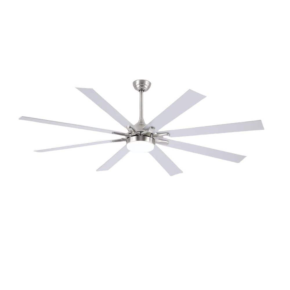 72 in. Indoor/Outdoor Industrial Commercial Large Nickel Ceiling Fans with Dimmable 3 Colors Lights and Remote price history on PriceWatchPro