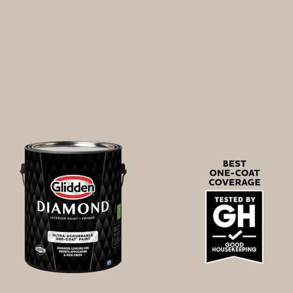 Glidden Diamond 1 gal. PPG1020-3 Whippet Flat Interior Paint with Primer PPG1020-3D-01F