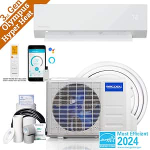 Olympus Hyper Heat 12,000 BTU 1-Ton 1-Zone 25.5 SEER Ductless Mini-Split AC and Heat Pump with 12K & 25ft Line -230V