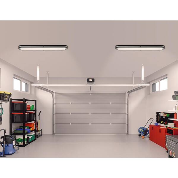 Orbit 46 in. x 10 in. Matte Black Linear LED Flush Mount Ceiling Light 4160LM 64W Adjustable CCT Dimmbable (8-Pack)