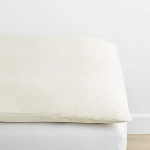 Company Cotton Twin Cream Cotton Percale Featherbed Mattress Cover