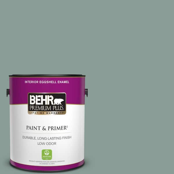 BEHR PREMIUM PLUS 1 gal. #490F-5 Cloud Burst Eggshell Enamel Low Odor Interior Paint & Primer