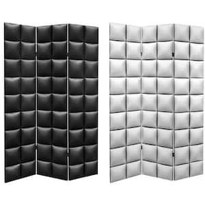 Glam Leather Print 6 ft. Printed 3-Panel Room Divider