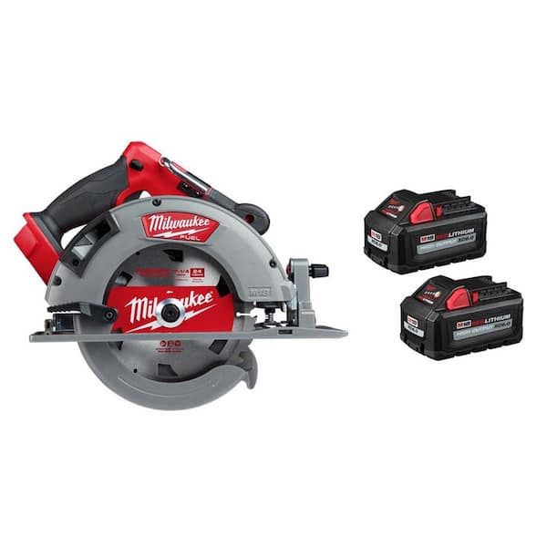 Milwaukee M18 FUEL 18V Lithium-Ion Brushless Cordless 7-1/4 in. Circular Saw   Tower Light w/(2) 6.0Ah Batteries 2732-20-2131-20-48-11-1862 The Home  Depot