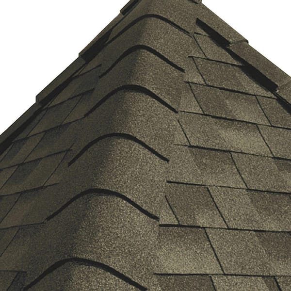 GAF TimberTex Weathered Wood Premium Double-Layer Hip and Ridge Cap Roofing Shingles (20 lin. ft. per Bundle) (30-pieces)