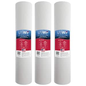 20 Mic 20 in. x 4.5 in. Melt Blown Polypropylene Sediment Whole House Water Filter Cartridge (3-Pack)