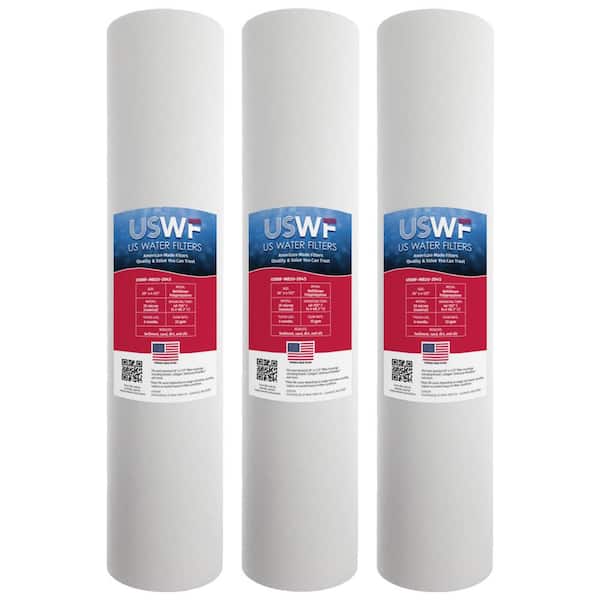 US Water Filters 20 Mic 20 in. x 4.5 in. Melt Blown Polypropylene Sediment Whole House Water Filter Cartridge (3-Pack)