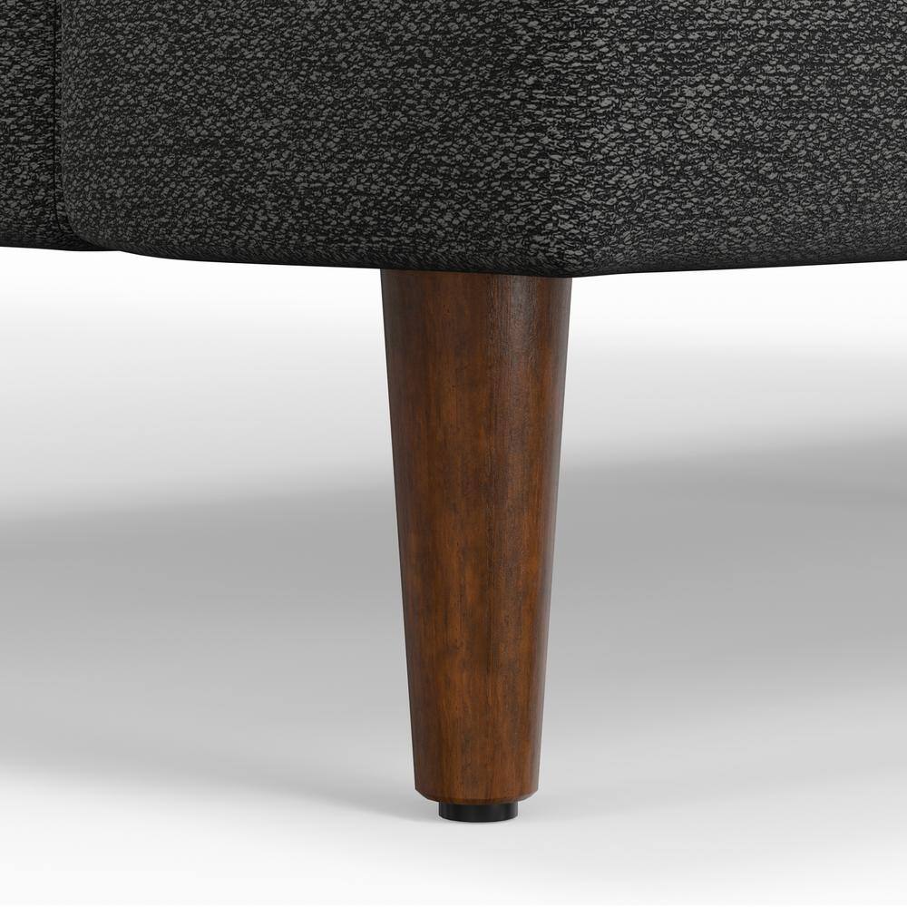Charcoal Grey 90-Inch Fabric Lawson Sofa with Wood Legs