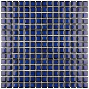 Hudson Edge Blue Eye 12-3/8 in. x 12-3/8 in. Porcelain Mosaic Tile (10.9 sq. ft./Case)