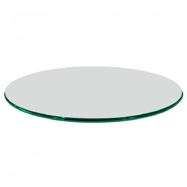 Clear Round Glass Table Top, 34 Inch Round Tempered Glass Table Top