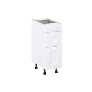 Wallace Painted Warm White Shaker Assembled Base Kitchen Cabinet with 3 Drawer (12 in. W X 34.5 in. H X 24 in. D)