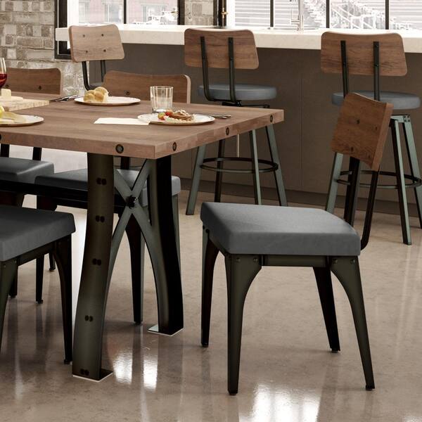 Industrial dining best sale chairs with cushion