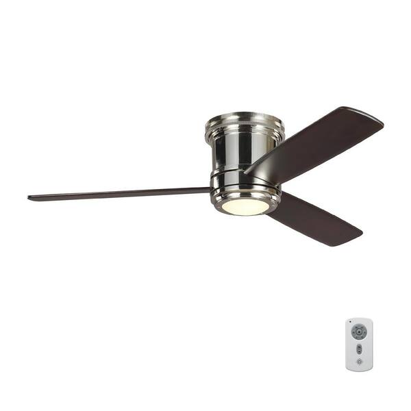 Monte Carlo Tob By Thomas O Brien Aerotour Semi Flush 56 In Integrated Led Polished Nickel Ceiling Fan With Dc Motor And Remote 3tahr56pndmd The Home Depot Monte Carlo Tob By Thomas O Brien, 28 Inch Ceiling Fans