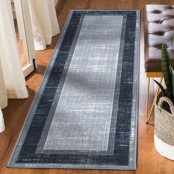 2 Pieces Modern Abstract Houndstooth Black Washable Door Mat Non-slip Entryway  Rug Set