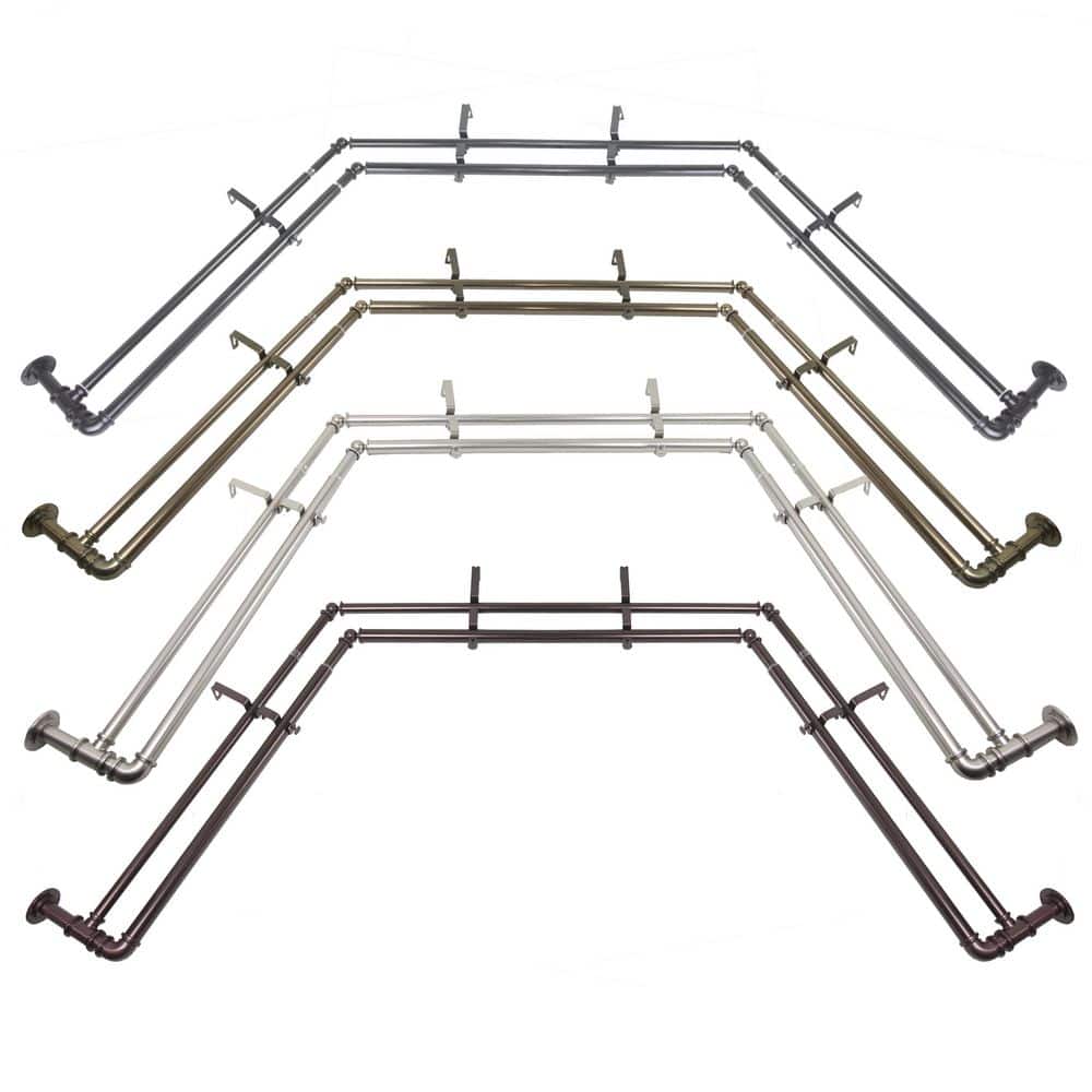 "1 inch Pipe Double Bay Window Curtain Rod 23""-41"", 41""-78""-Bronze" price history on PriceWatchPro