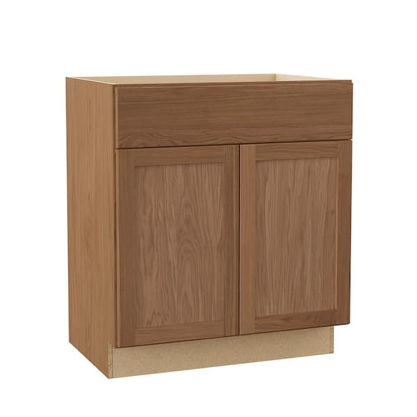 Sinclair 30 in. W x 21 in. D x 34.5 in. H Assembled Bath Sink Base Cabinet in Shaker Saddle Oak