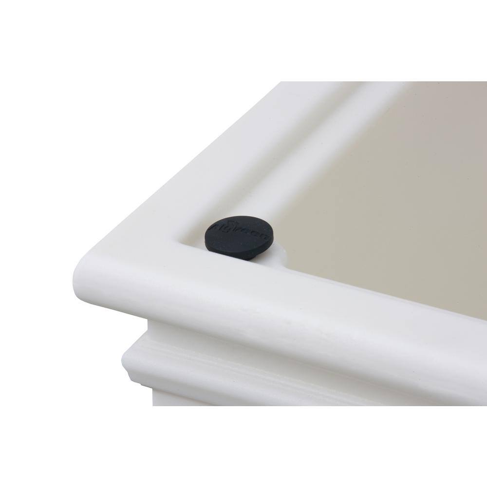 White Large Rectangular Self-Watering Outdoor Planter Box
