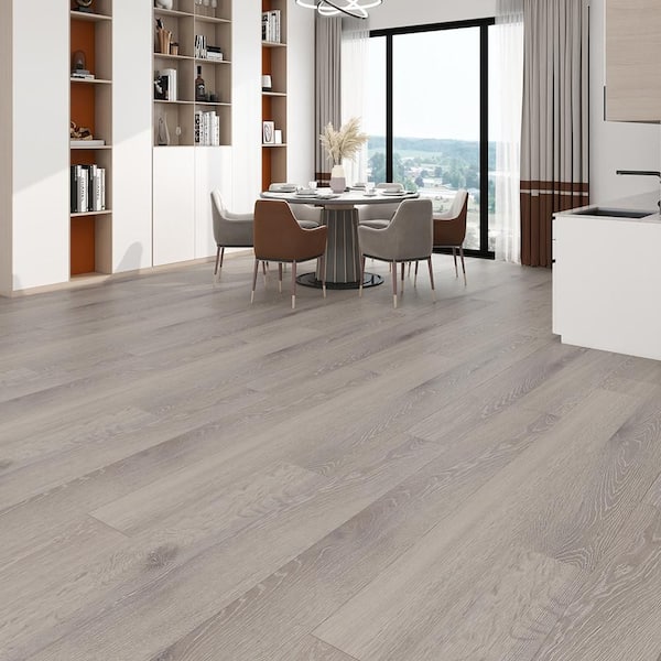 Dark Oak 12 mm T x 7.7 in. W x 48 in. L Laminate Wood Flooring (20.56 sq. ft./Case)
