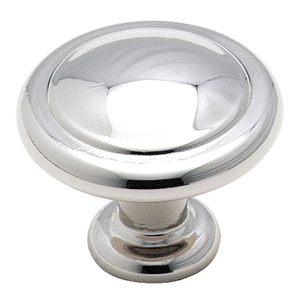 Amerock Allison Value 1-1/4 in (32 mm) Diameter Polished Chrome Round Cabinet Knob