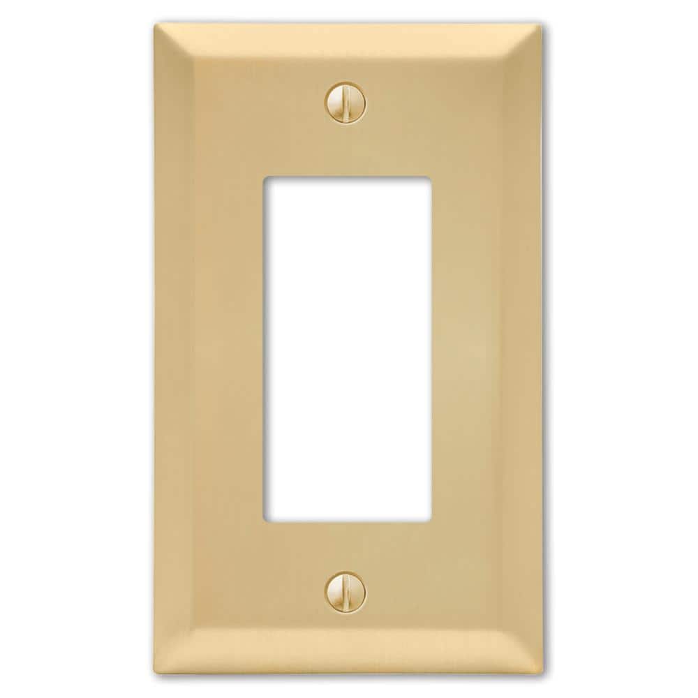 Satin Brass Single Gang Decorative Wall Plate