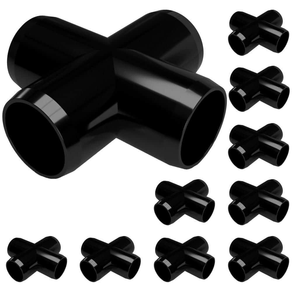 1/2 in. Furniture Grade PVC Cross in Black (10-Pack) price history on PriceWatchPro
