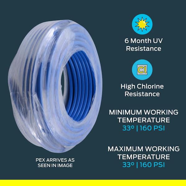 SharkBite 3/4 in. x 100 ft. Coil Blue PEX-B Pipe U870B100