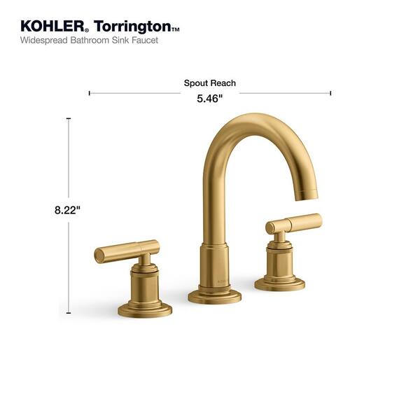 KOHLER Torrington 8 in. Widespread Double Handle Bathroom Faucet