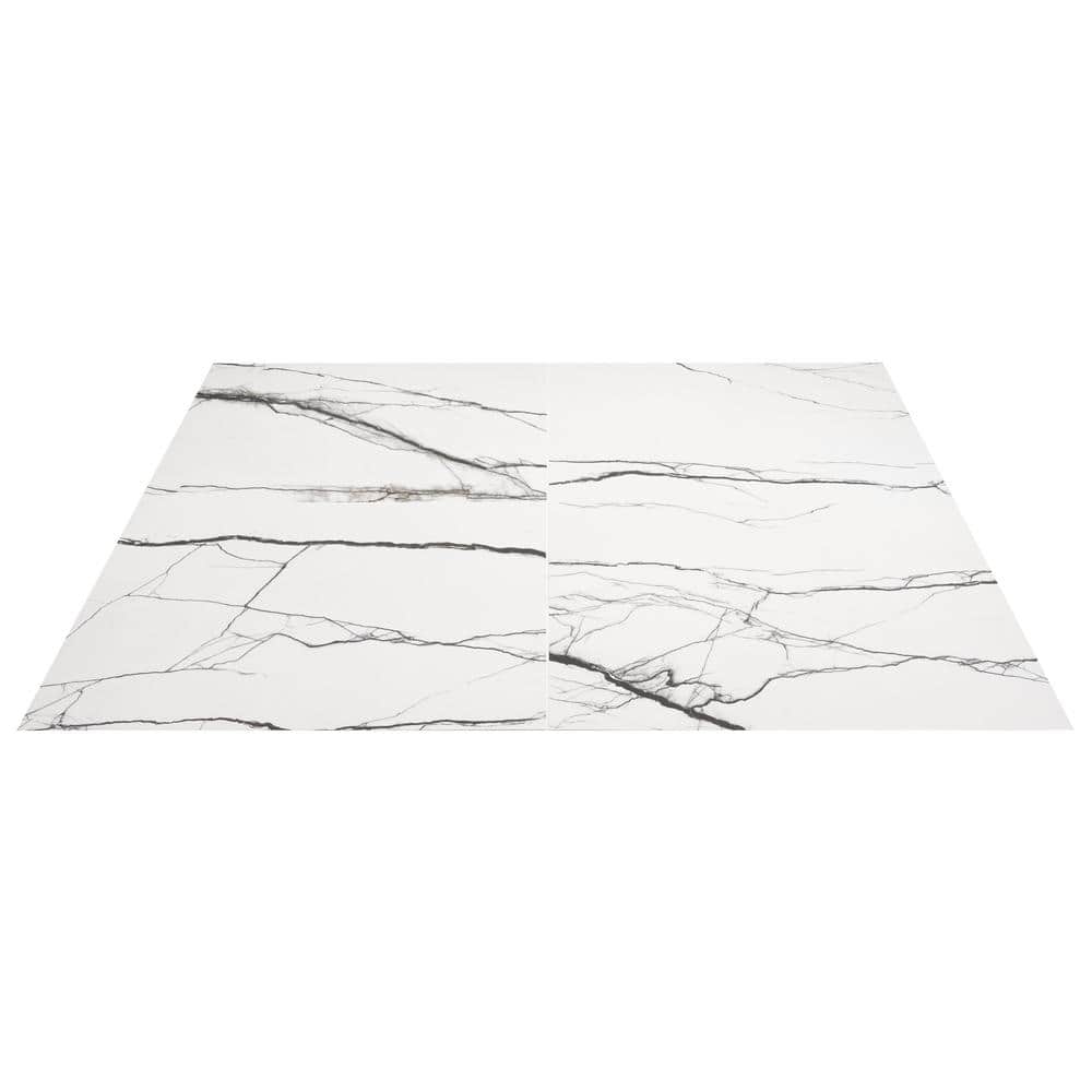 Magnus 24" x 24" Matte Black and White Porcelain Tile