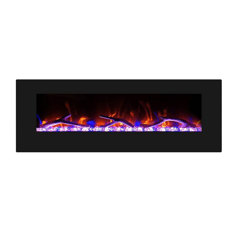 Clihome 50 in. W WallMounted Electric Fireplace with Dual Bluetooth
