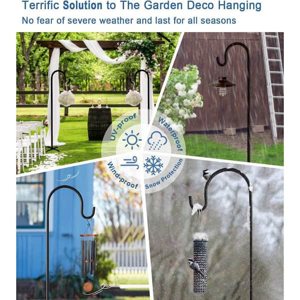 Frcolor Shepherds Stand Hook Hook Metal Hooks Heavy Duty Hanging Ground  Outdoor Lantern Support Inserted Christmas Decor Wedding 