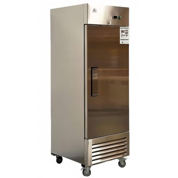 27 in. W 20 cu. ft. NSF Auto/Cycle Defrost Commercial Single Door Reach in Upright Freezer in Stainless Steel