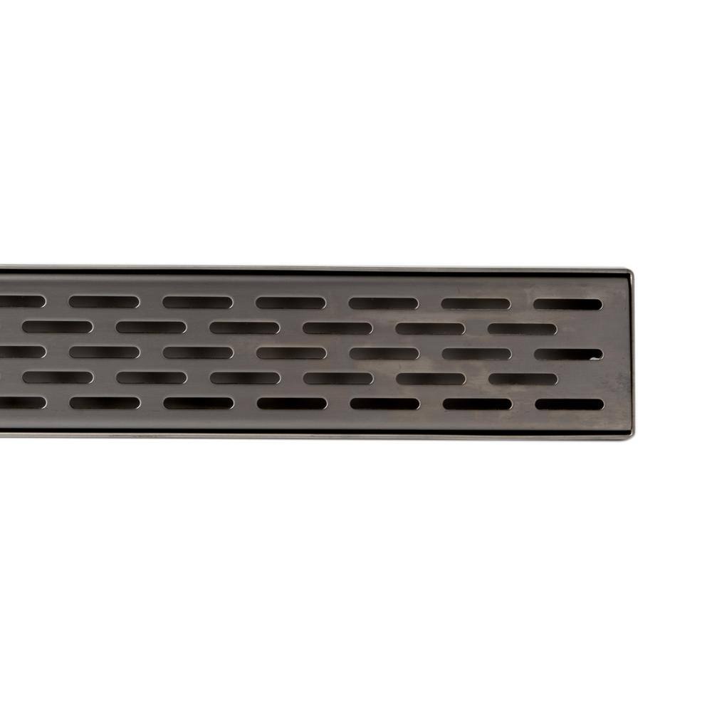 59'' Brushed Stainless Steel Linear Shower Drain with Groove Holes