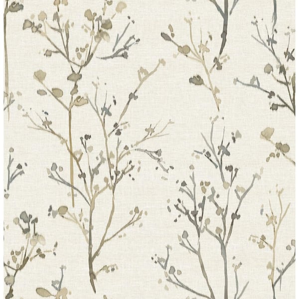 Silverling Neutral Budding Branches Wallpaper