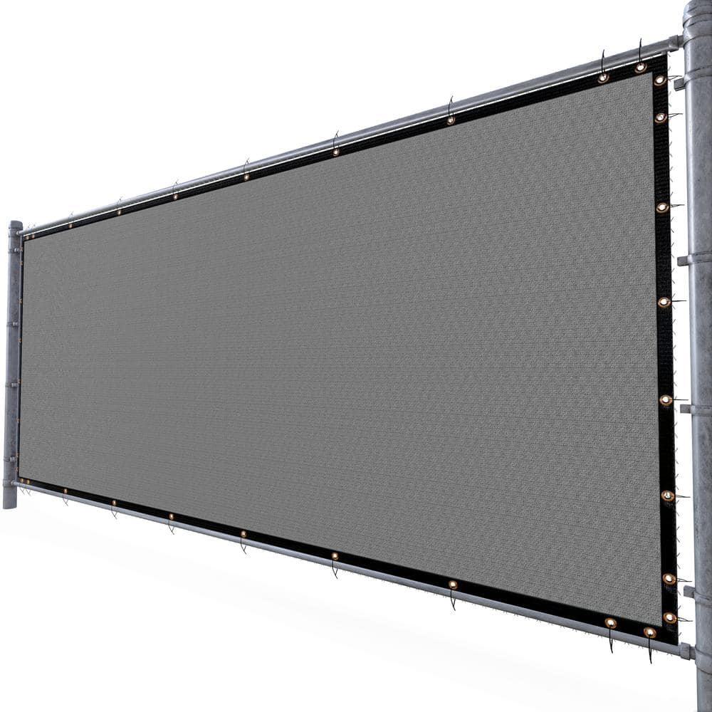 8 ft. H x 12 ft. W Gray Fence Outdoor Privacy Screen with Black Edge Bindings and Grommets price history on PriceWatchPro