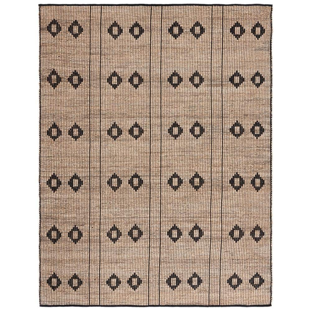 Natural Fiber Beige/Black 8 ft. x 10 ft. Diamond Striped Area Rug price history on PriceWatchPro
