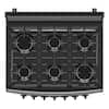 Amana 30 in. 6-Burners Freestanding Gas Range in Black LAGR2110B